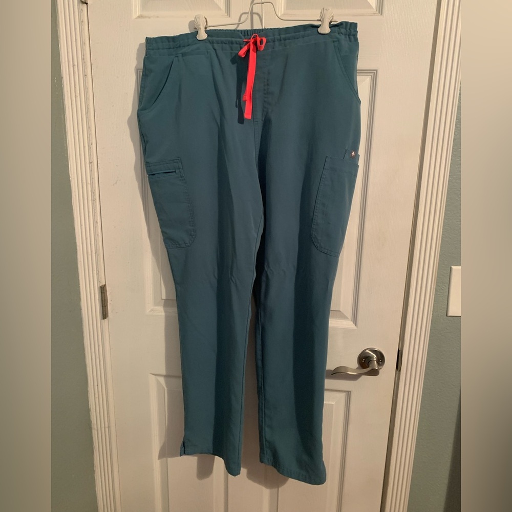 Figs Scrubs - Yola Skinny Scrub Pants - Hydrogreen -XL